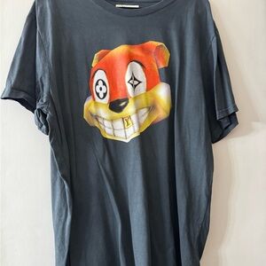 Secret Club Louis Vuitton Conkers Bad Fur Day Graphic T-Shirt with Cartoon Print